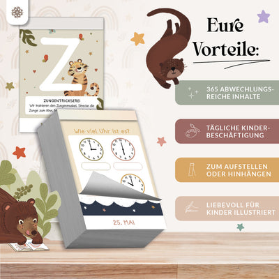 Abreißkalender für Kinder – 365 Tage Spiel, Spaß & Lernen - Jahresunabhängig